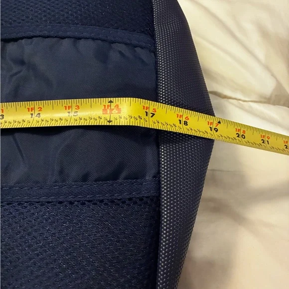 Eastsport Floral Navy Backpack - Peach & Cream Accents Many Compartments - Picture 2 of 9